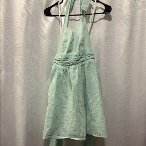 Lauren James Green Halter Sundress Casual Resort Wear